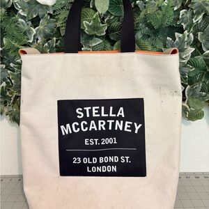 Stella McCartney Cream and Black Canvas Tote
